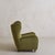 Italian Forest Green Velvet Lounge Chair with Down Cushion, 1950s For Sale - Image 4 of 11