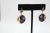 These are a stunning pair of diamond, sapphire, and enamel crescent moon earrings. They feature rose cut diamonds and...