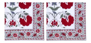 Janvi Napkins, Red - A Pair