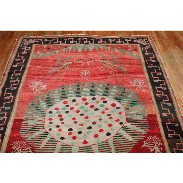 Zabihi Collection Dramatic Antique Anatolian Rug - 6'10" x 9'7" For Sale - Image 10 of 12