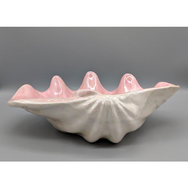 Vintage Iridescent Ceramic Clam Shell Bowl Chairish