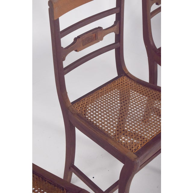 Antique Chairs with Straw Bottoms, 1890s, Set of 4 For Sale - Image 10 of 11