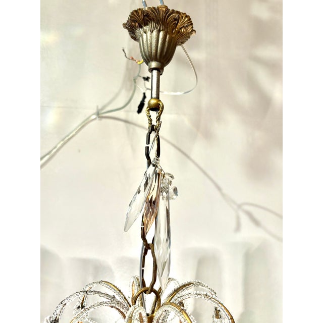 Antique Italian Crystal Chandelier For Sale - Image 11 of 11