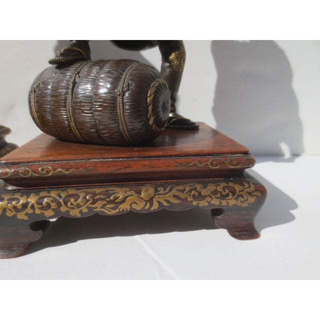 Miyao Fisuke Meiji Japanese Gilt and Bronze Figures- A Pair of 2 For Sale In New York - Image 6 of 15