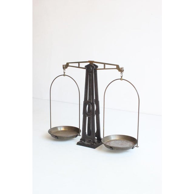 Black Antique Castiron and Brass Pharmacy Scale, 1900s For Sale - Image 8 of 18