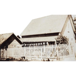 Vintage Snapshot Photo Laundry Day Socks on Clothes Line For Sale