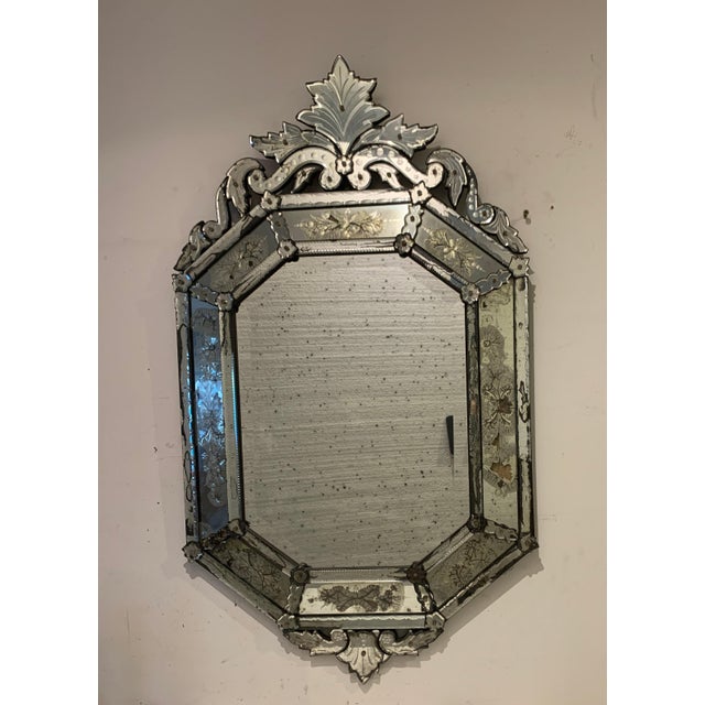 Silver Venetian Mirror with Closed Pane, 1900s For Sale - Image 8 of 15