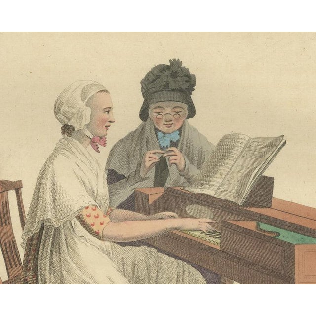 Maaskamp, Moravian Mother and Daughter at Zeist, Dutch Costume, 1811, Engraving For Sale - Image 4 of 9
