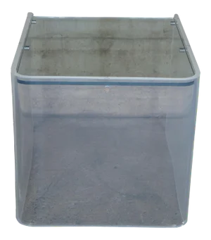 Mid Century Modern Lucite Acrylic & Glass Top Side Table