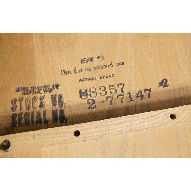 Davis Cabinet Co. Solid Walnut Country French Style 92" Oval Dining Table 88357 - Antique Brune Finish For Sale - Image 12 of 13