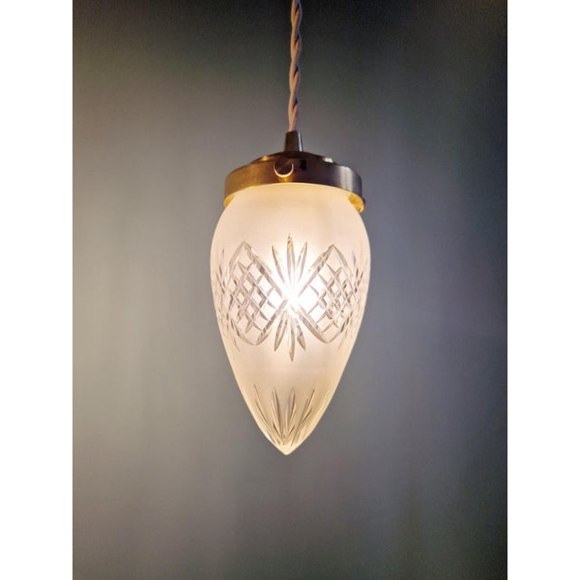 Suspension in Satin Crystal, Early 20th Century For Sale - Image 16 of 16