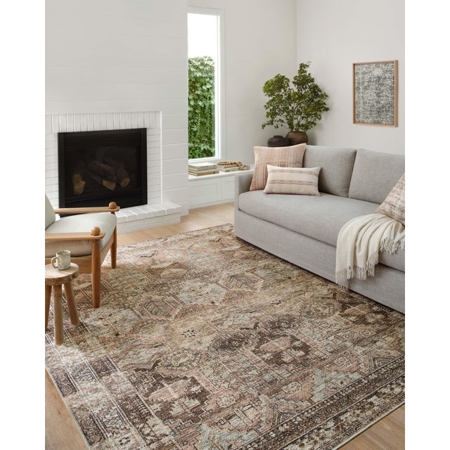 Contemporary Amber Lewis x Loloi Billie Clay / Sage 7'-6" x 9'-6" Area Rug For Sale - Image 3 of 8