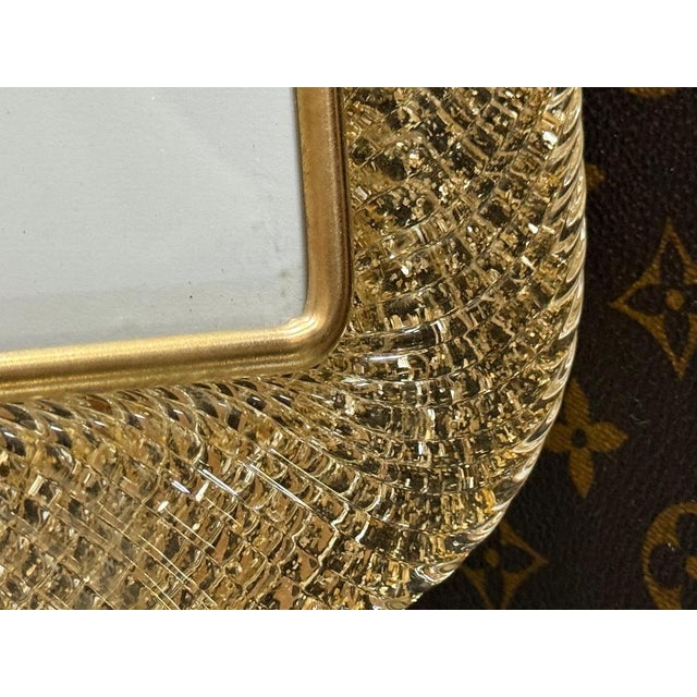 2000 - 2009 Gold Murano Glass Photo Frame, 2000s For Sale - Image 5 of 12