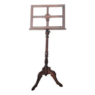 Art Nouveau Height-Adjustable Wooden Music Stand, 1890s For Sale