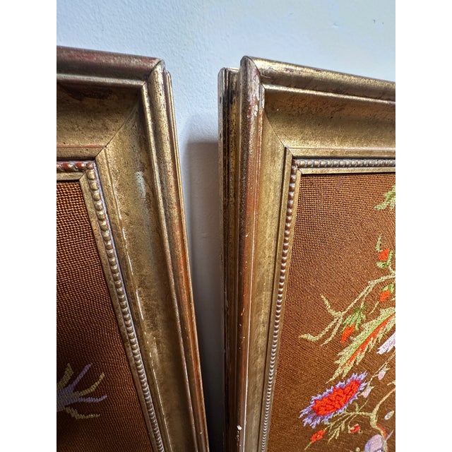 1960s Large Needlepoint Chinoserie Wall Panels For Sale - Image 11 of 12
