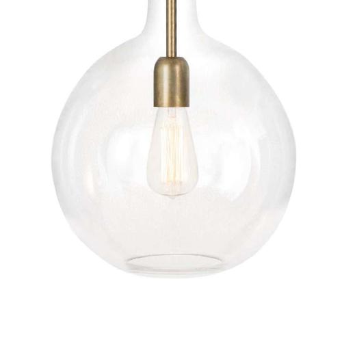 Metal Rosdala Brass Clear Glass Pendant Lamp by Sabina Grubbeson for Konsthantverk For Sale - Image 7 of 8