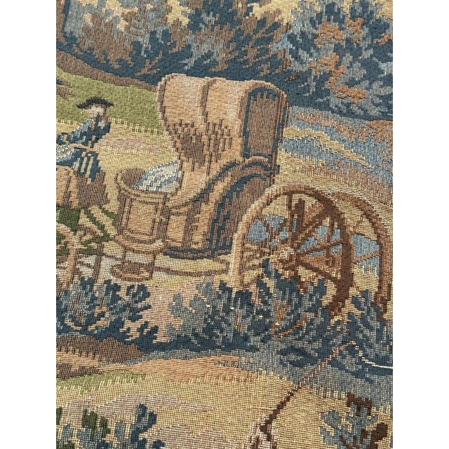 Vintage French Jacquard Tapestry with Hunting with Hounds Motif in the style of Aubusson, 1970s For Sale - Image 13 of 18