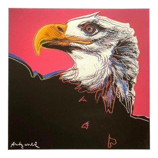 Andy Warhol Vintage 1986 Limited Edition Endangered Species Large Fine Art Lithograph Print " Bald Eagle " 1983 For Sale