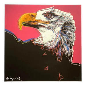 Andy Warhol Vintage 1986 Limited Edition Endangered Species Large Fine Art Lithograph Print " Bald Eagle " 1983