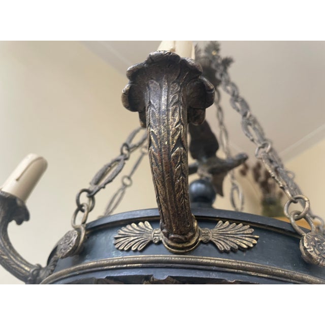Black Antique French Pendant Lamp, 1800s For Sale - Image 8 of 18