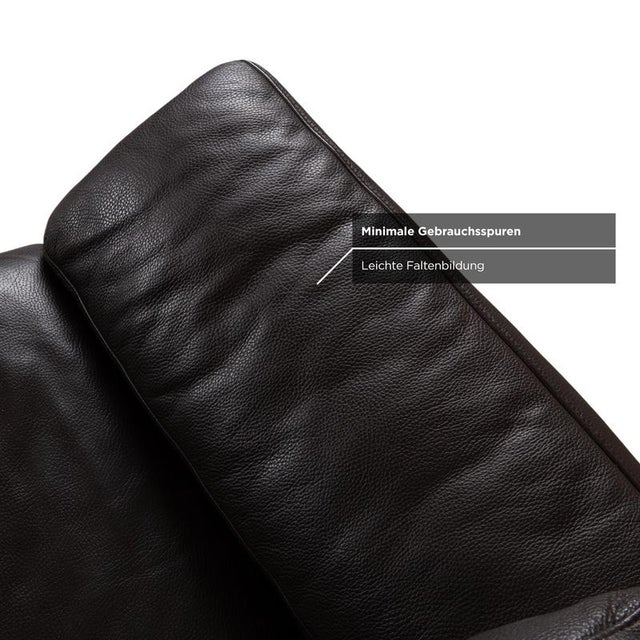 3300 Three-Seater Leather Brown Couch with Manual Function Headrest from Rolf Benz For Sale - Image 9 of 16