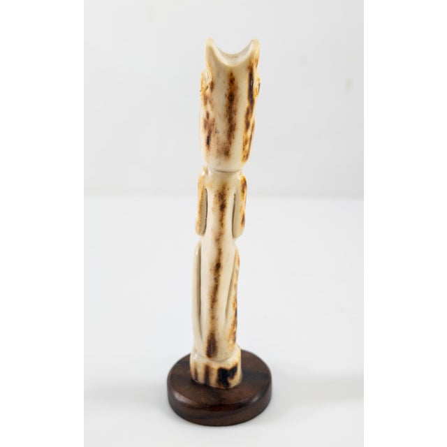 20th Century Native American Alaskan Inuit Indian Deer Antler Totem ...
