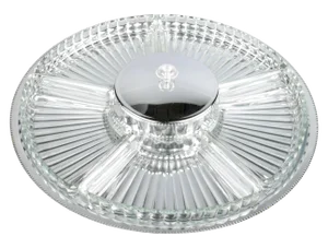 Steel & Crystal Serving Platter