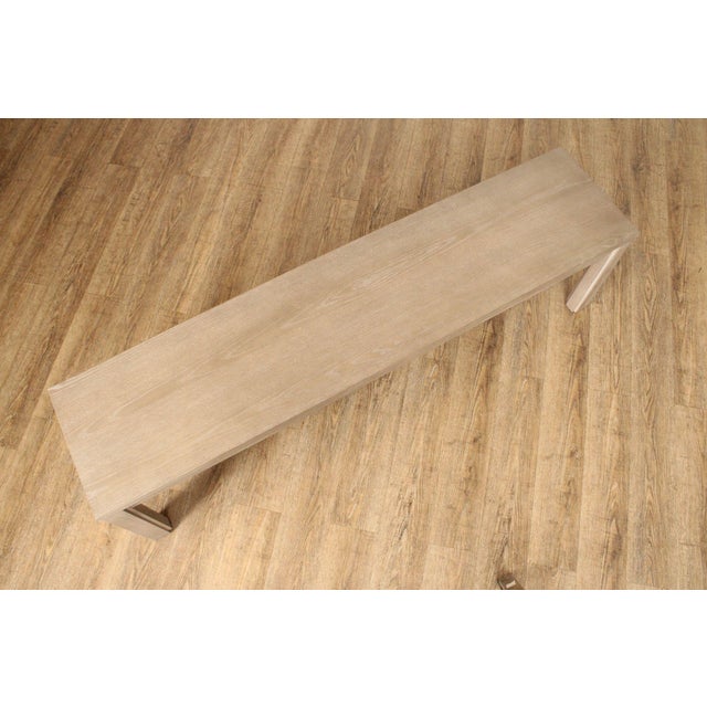 Ethan Allen 'Vinson' Oak Dining Bench For Sale - Image 9 of 12