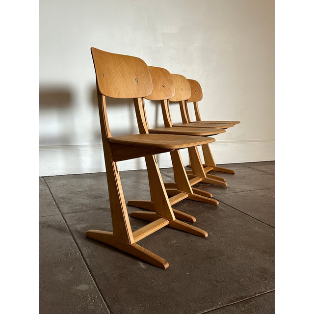 Vintage 1960's Mid Century Beechwood Dining Chairs For Sale - Image 13 of 18