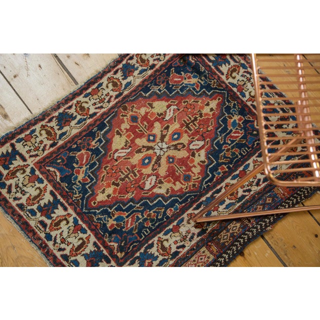 1920s Antique West Persian Square Bag Face Rug Mat - 2' X 2'6" For Sale - Image 5 of 8