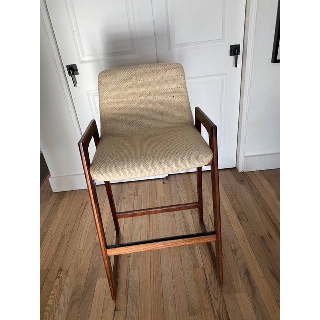 Mid Century Modern Teak Danish Bar Stools - a Pair For Sale - Image 4 of 11