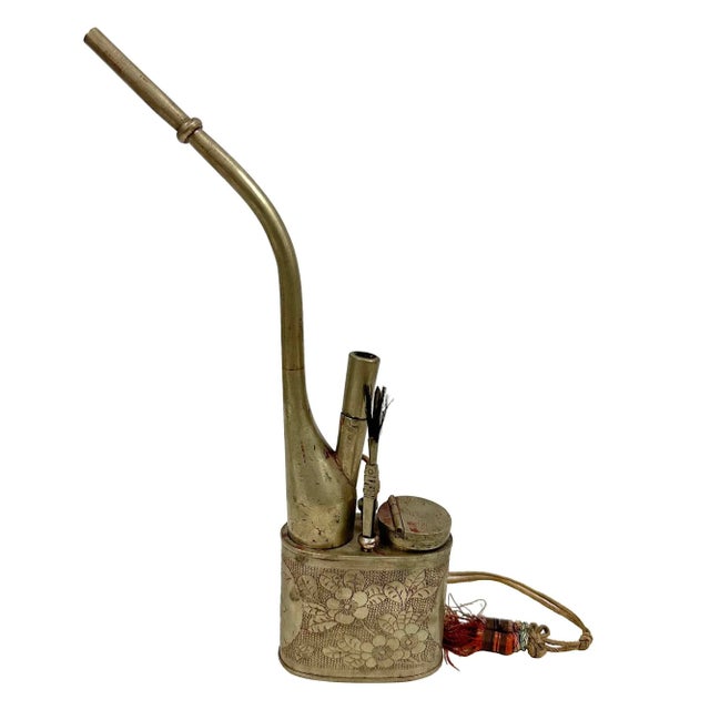 Metal Late 19th Century Antique Chinese Water Pipe For Sale - Image 7 of 11