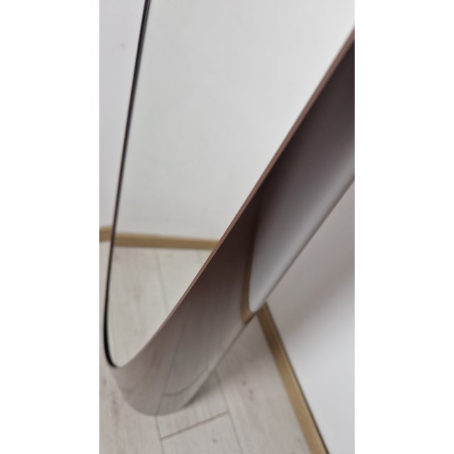 Brown Model Unghia Nail Lipstick Floor Mirror in Brown For Sale - Image 8 of 15