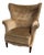 Danish Modern Mohair Wingback Lounge Chair in the Manner of Fritz Hansen, 1940's For Sale