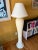 Post-modern plaster floor lamp in a swirl motif by Dynasty Classics Corp. This beauty is true vintage, with a maker’s mark...