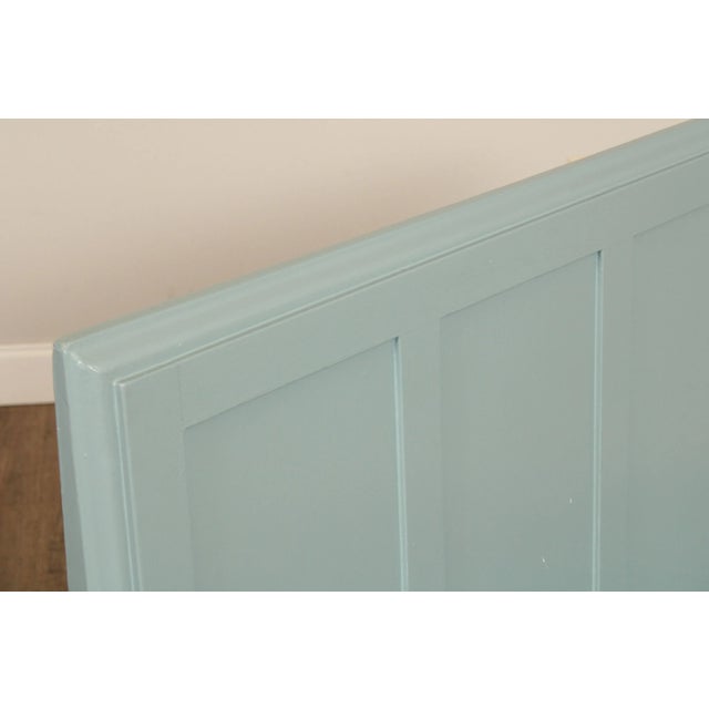 Wood Vintage Painted Paneled Back Benches - A Pair For Sale - Image 7 of 13