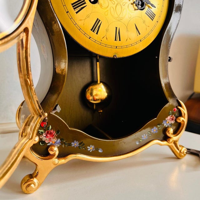 Mantel Clock with Pendulum For Sale - Image 6 of 10