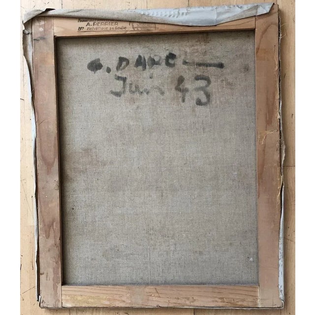 Georges Darel, Bouquet de tulipes, 1943, Oil on Canvas For Sale - Image 6 of 8