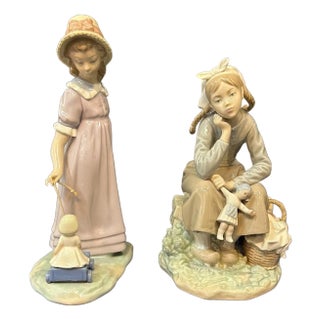 1980s Lladro Duo: #5044 & #1211 - A Pair For Sale