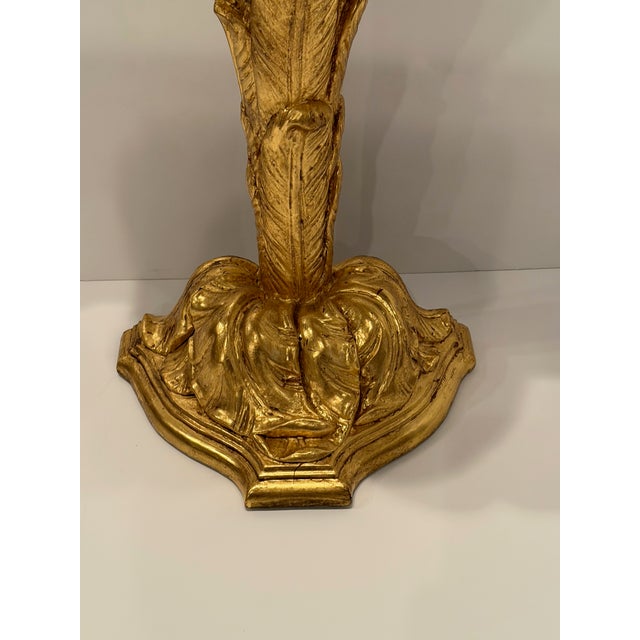 Wood Small Giltwood & Black Laquer Consoles in the Manner of Serge Roche For Sale - Image 7 of 14