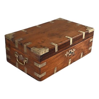 Late 19th Century Teak Correspondence Chest For Sale