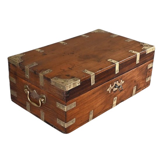 Late 19th Century Teak Correspondence Chest For Sale