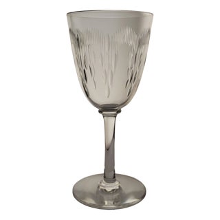 Crystal Water Glasses with Molière Pattern from Baccarat, 1920s, Set of 6 For Sale