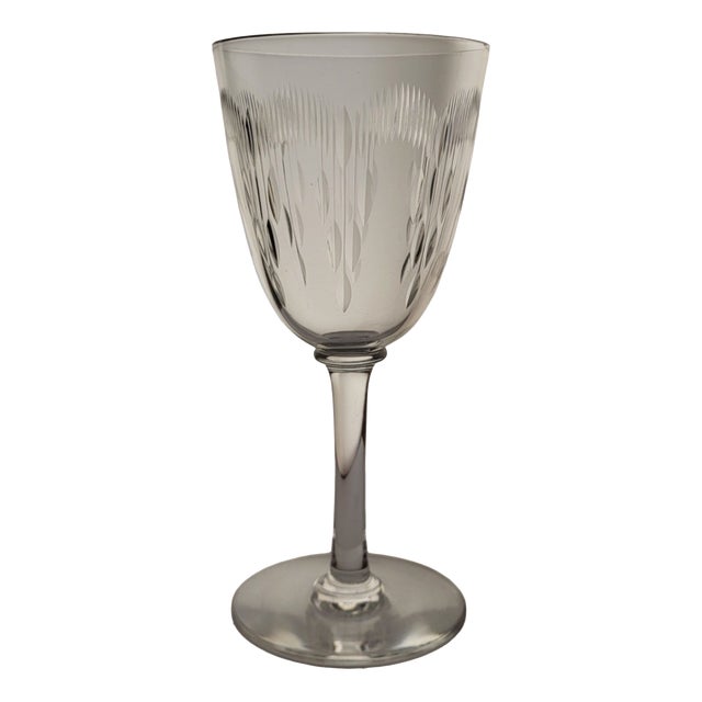 Crystal Water Glasses with Molière Pattern from Baccarat, 1920s, Set of 6 For Sale
