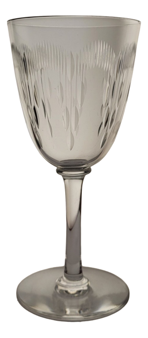 Crystal Water Glasses with Molière Pattern from Baccarat, 1920s, Set of 6
