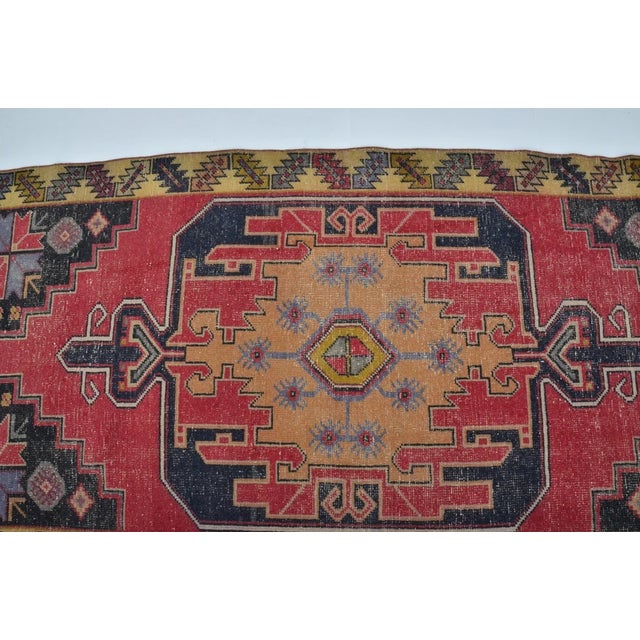 Vintage Handknotted Area Carpet For Sale - Image 9 of 10