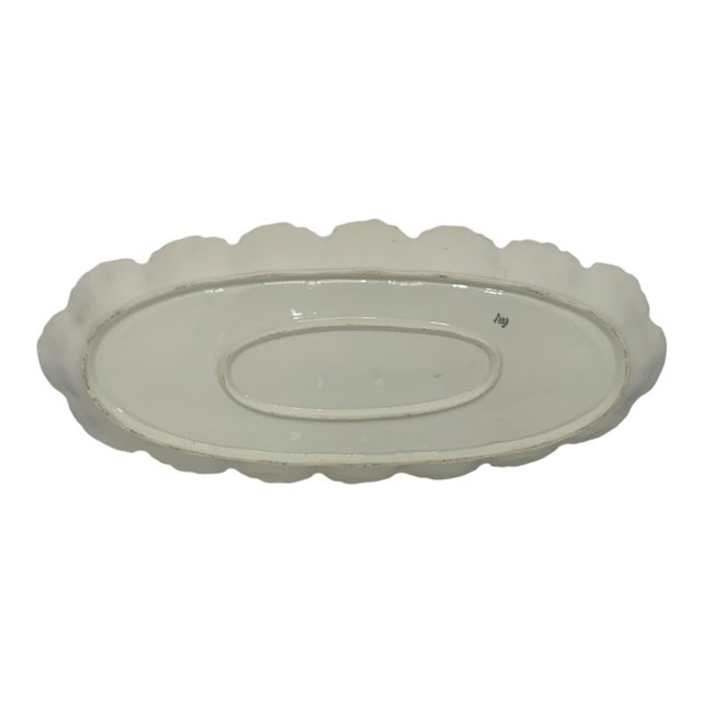 Antique A. Lanternier Limoges Hand-Painted Nautical Sailing Ship Porcelain Fish Platter France C. 1900 For Sale - Image 4 of 4