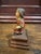 18th Century Polychromed Wooden Santos Sculpture- Christ Child Holding a Sparrow- On Stand For Sale - Image 4 of 10