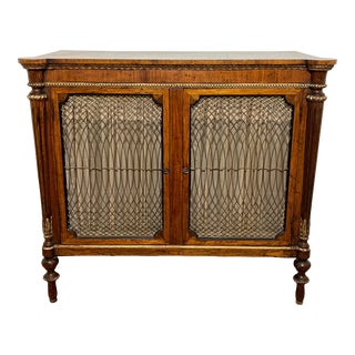 Early 19th Century English Regency Grill Front Rosewood Credenza For Sale