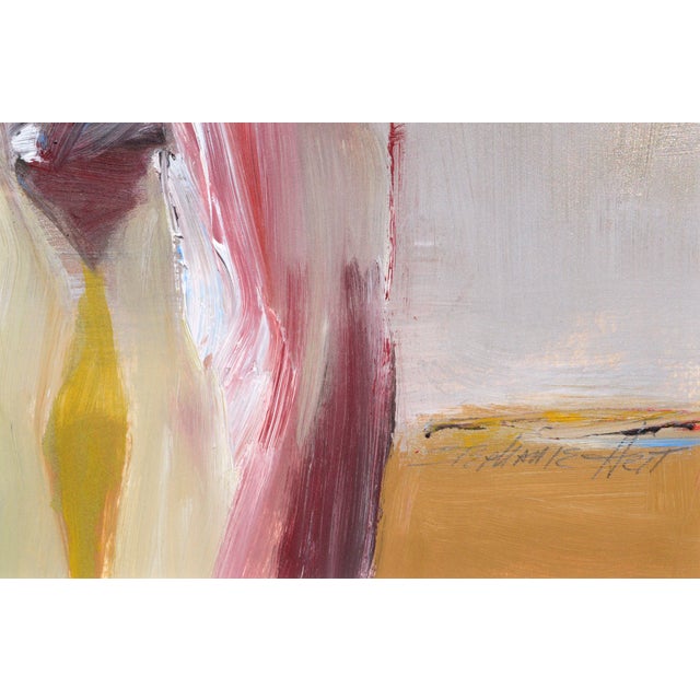 Late 20th Century Contemporary Abstract Expressionist Iridescent Multicolor Nude Figure by Stephanie Heit For Sale - Image 5 of 6